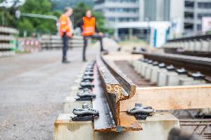 Freiburg: Gleisarbeiten auf der Linie 3